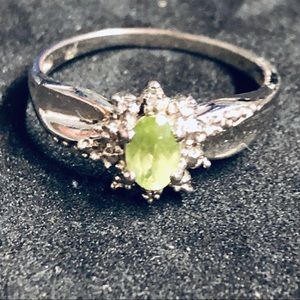 .925 lime green ring